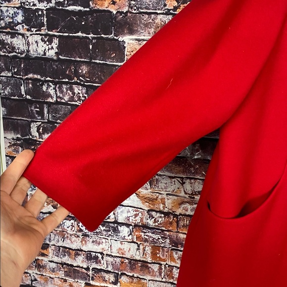 Laura Plus Size Vibrant Red Button Up Peacoat Winter Jacket Sz 24 - Picture 11 of 15